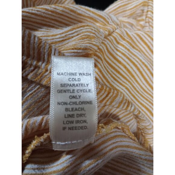 Studio West Yellow Striped Embroidered Tunic Top Womens XXL - Picture 5 of 7